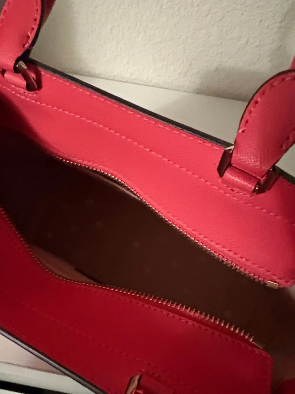 kate spade Coral Pink Saffiano Leather Satchel with Strap